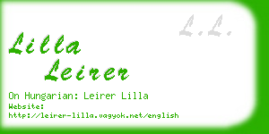 lilla leirer business card